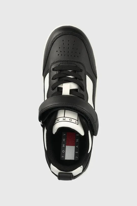 μαύρο Δερμάτινα αθλητικά παπούτσια Tommy Jeans TJW VELCRO FLATFORM