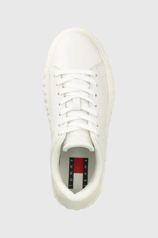 biały Tommy Jeans sneakersy skórzane TJW NEW CUPSOLE LEATHER