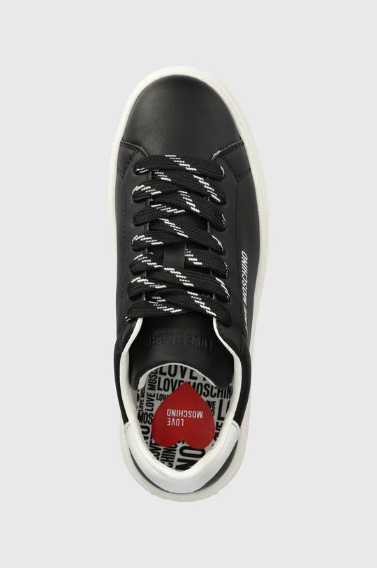 fekete Love Moschino bőr sportcipő
