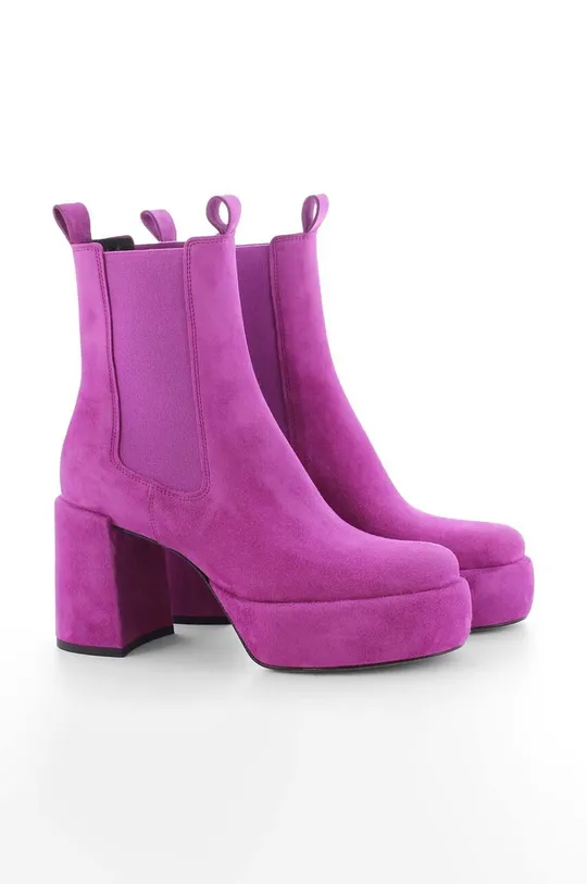 Kennel & Schmenger magasszárú cipő velúrból Clip rózsaszín