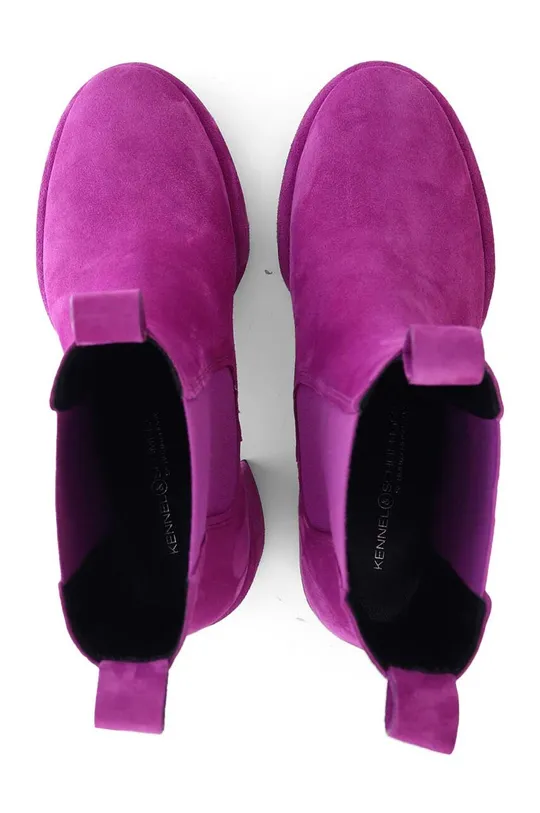 rózsaszín Kennel & Schmenger magasszárú cipő velúrból Clip