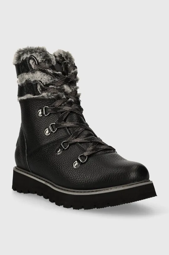 Čizme za snijeg od brušene kože Roxy crna