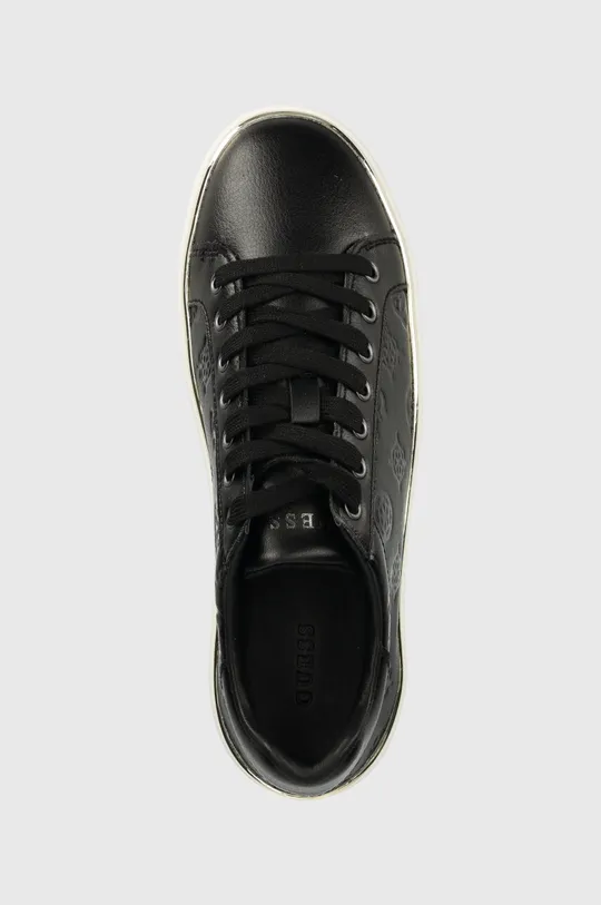 μαύρο Δερμάτινα αθλητικά παπούτσια Guess FL7BNN FAL12