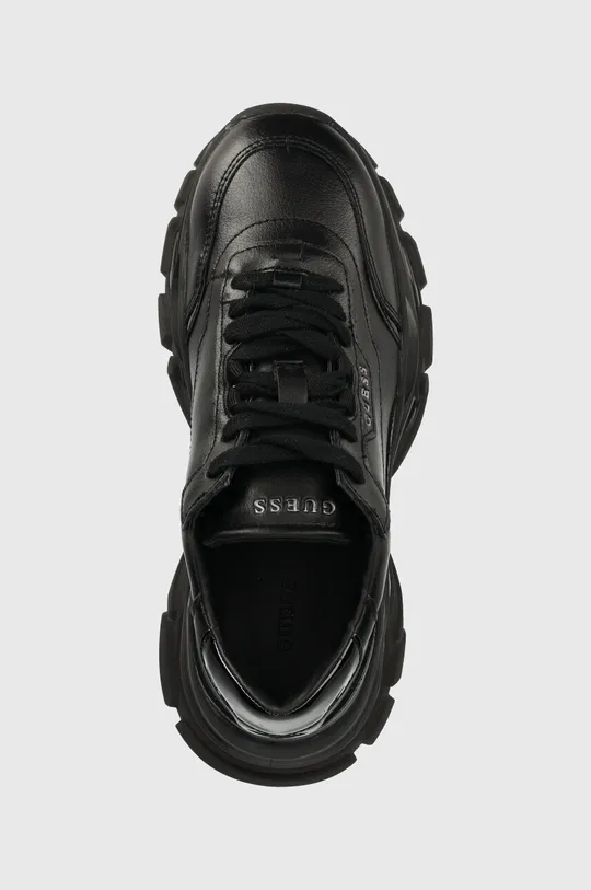 μαύρο Δερμάτινα αθλητικά παπούτσια Guess FL7MSS LEA12