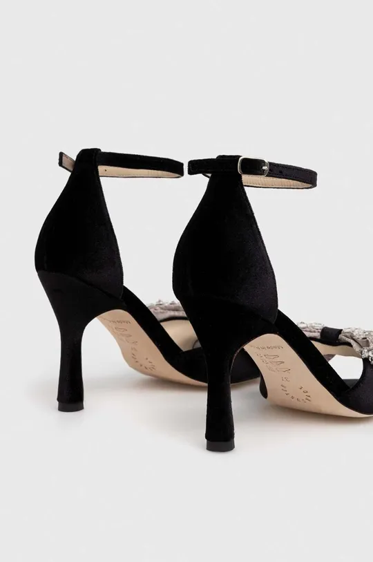 čierna Sandále Custommade Ashley Crystal Bow