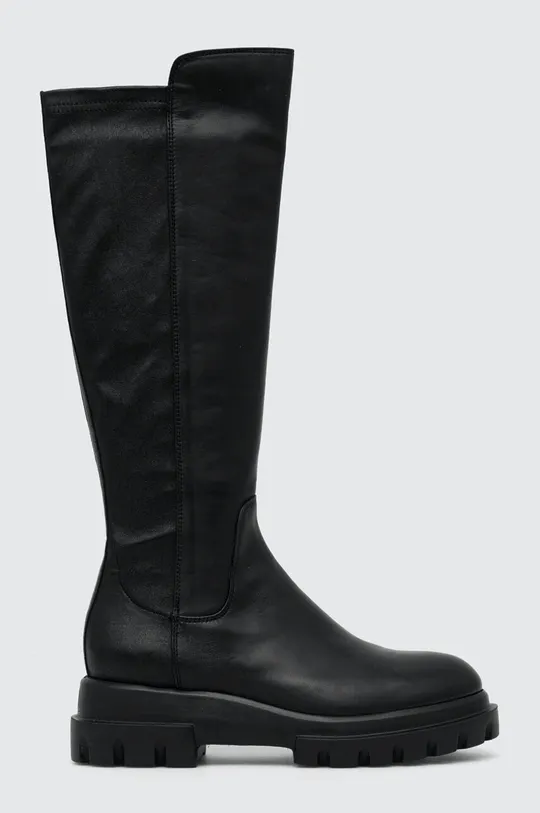 črna Usnjeni elegantni škornji AGL MALIKA Ženski