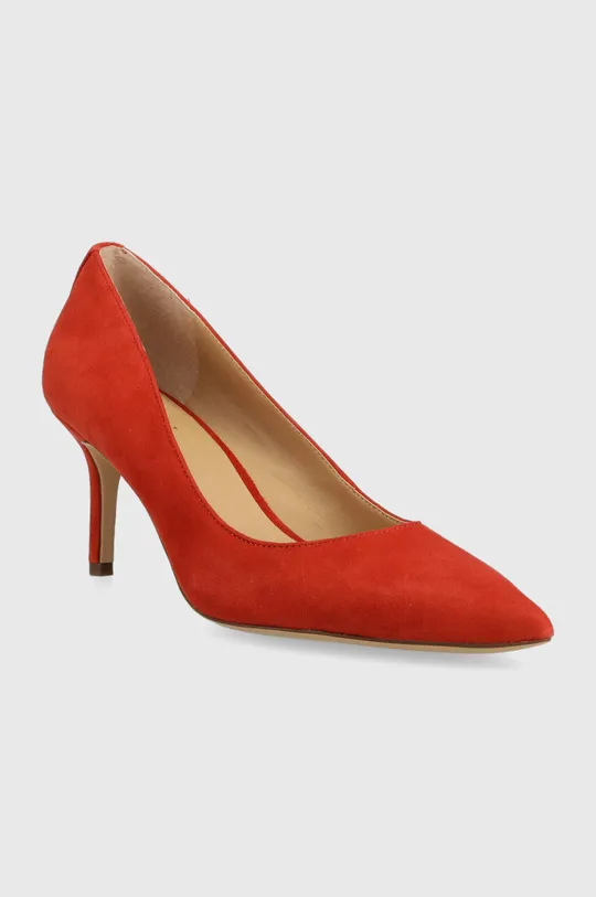 Lauren Ralph Lauren velúr magassarkú cipő Lanette piros