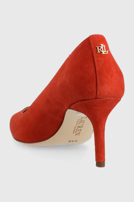piros Lauren Ralph Lauren velúr magassarkú cipő Lanette