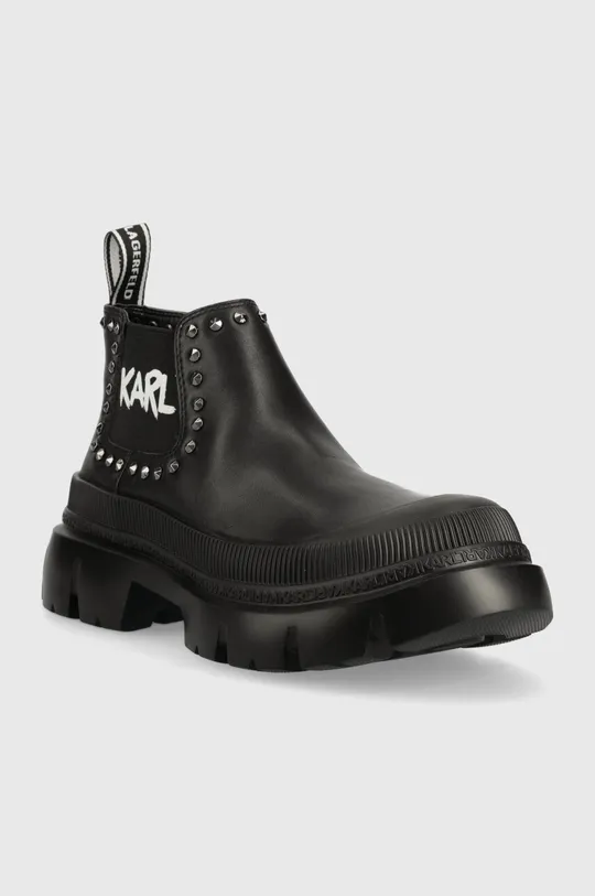 Členkové topánky Karl Lagerfeld TREKKA MAX čierna