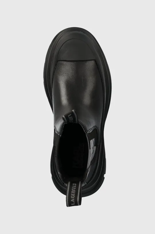 μαύρο Δερμάτινες μπότες τσέλσι Karl Lagerfeld LUNA