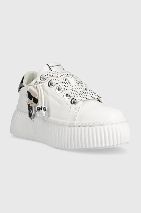 Karl Lagerfeld sneakersy skórzane KREEPER LO biały
