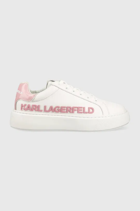 biały Karl Lagerfeld sneakersy skórzane MAXI KUP Damski