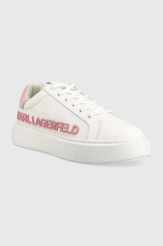 Δερμάτινα αθλητικά παπούτσια Karl Lagerfeld MAXI KUP λευκό