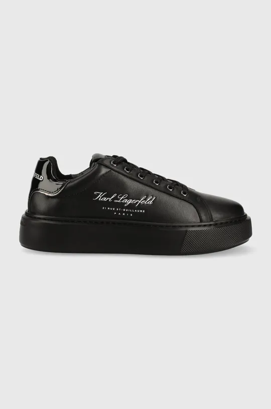 μαύρο Δερμάτινα αθλητικά παπούτσια Karl Lagerfeld MAXI KUP Γυναικεία