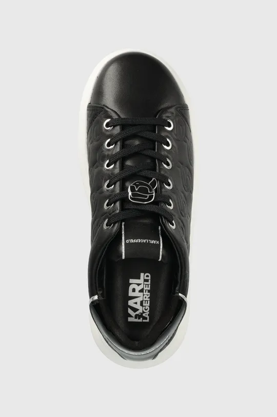 czarny Karl Lagerfeld sneakersy skórzane KAPRI KC