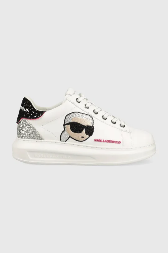 biały Karl Lagerfeld sneakersy skórzane KAPRI KC Damski