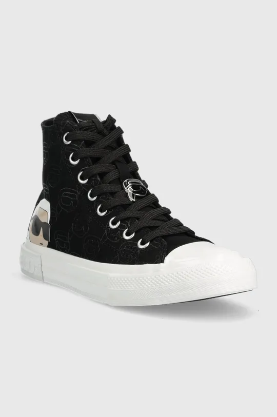 Πάνινα παπούτσια Karl Lagerfeld KAMPUS III μαύρο