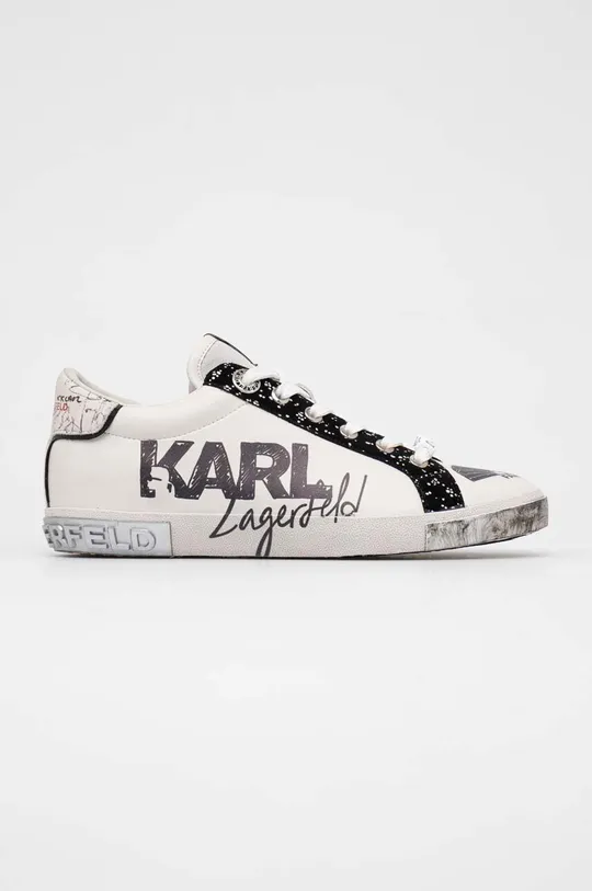 biały Karl Lagerfeld sneakersy skórzane SKOOL Damski