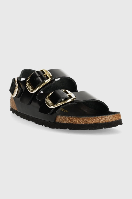 Шкіряні сандалі Birkenstock Milano Big Buckle чорний