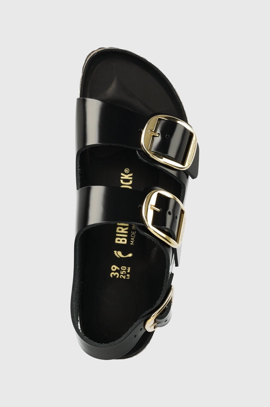 čierna Kožené sandále Birkenstock Milano Big Buckle