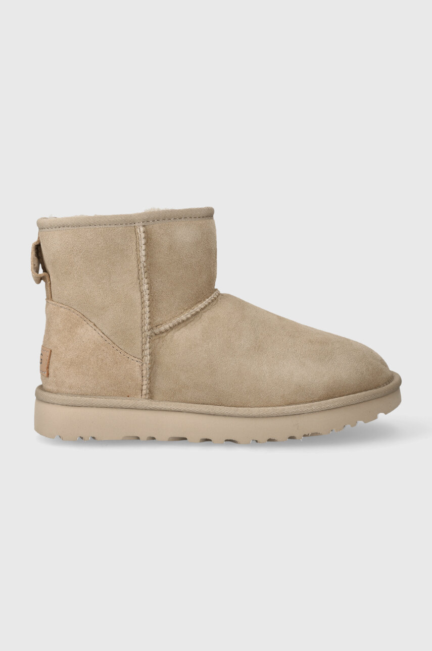 UGG suede snow boots Classic Mini II beige color 1016222 at PRM US
