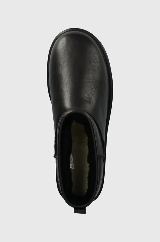 black UGG leather snow boots Classic Ultra Mini Platform
