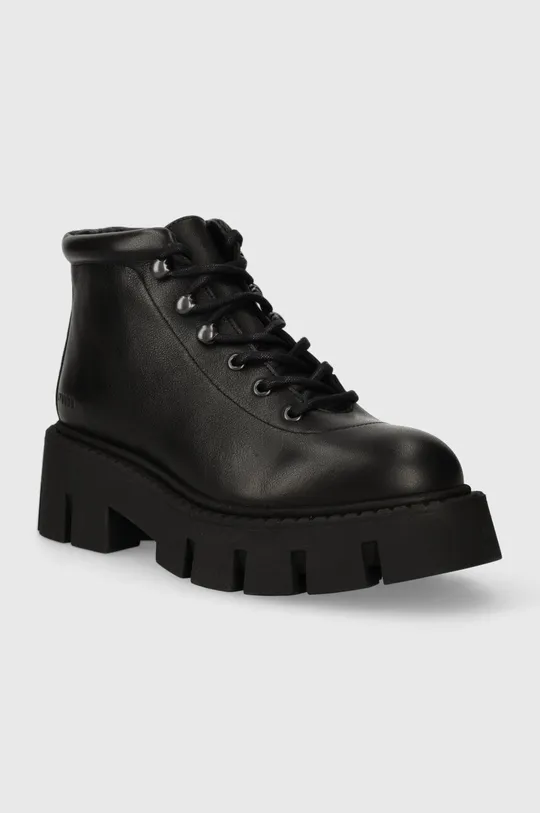 Kožené členkové topánky Copenhagen čierna