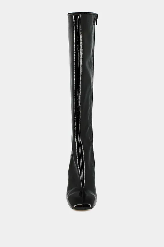 Usnjeni elegantni škornji Jonak VAGUE VERNIS PLISSE Zunanjost: Lakirano usnje Notranjost: Naravno usnje Podplat: Sintetični material