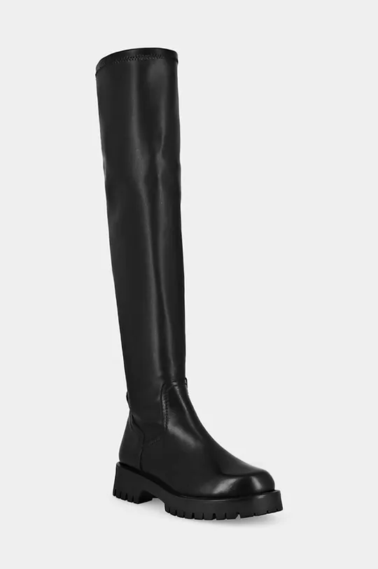 Δερμάτινες μπότες Jonak RADAR CUIR/STRETCH γυναικείες, χρώμα: μαύρο ...