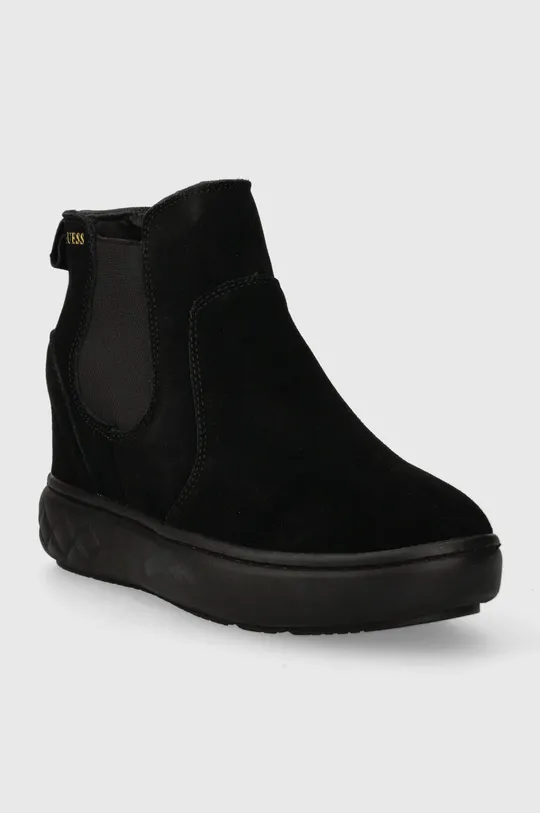 Guess magasszárú cipő velúrból ROMINA fekete