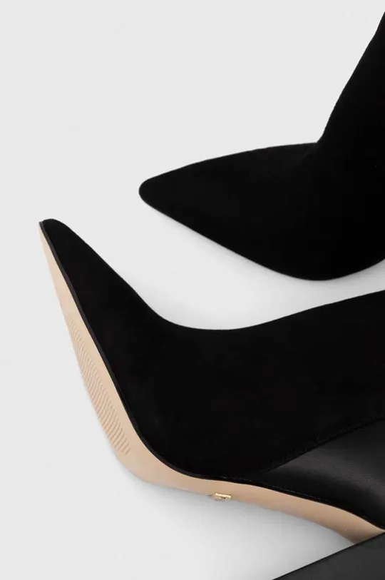 črna Usnjeni elegantni škornji Guess SEVILLA