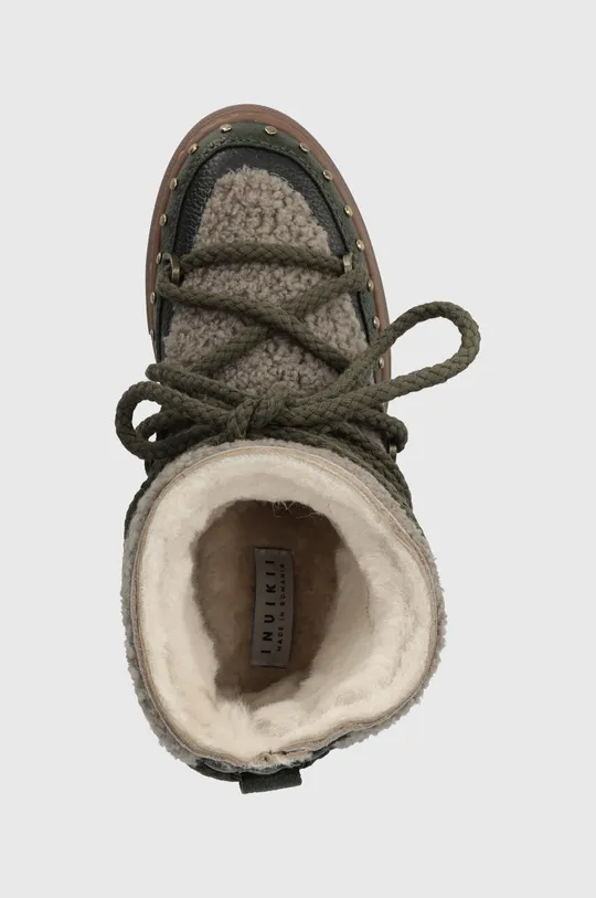 zelena Kožne čizme za snijeg Inuikii Curly Rock