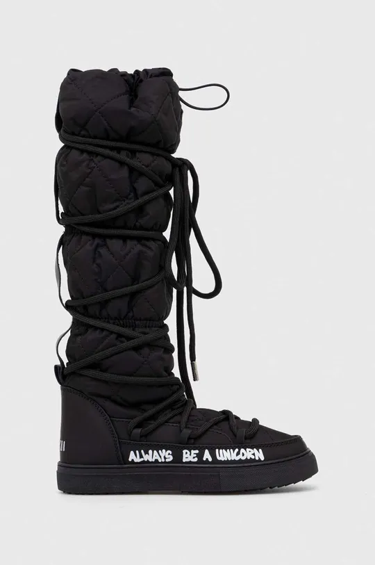crna Čizme za snijeg Inuikii Puffer Print High Ženski