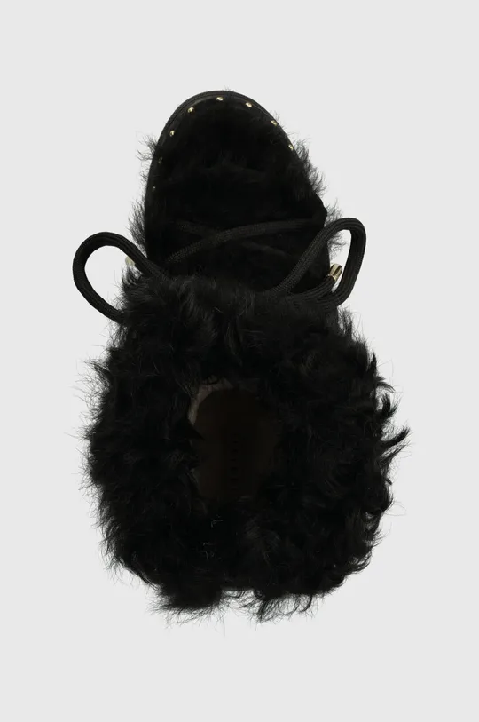 crna Kožne čizme za snijeg Inuikii Long Curly