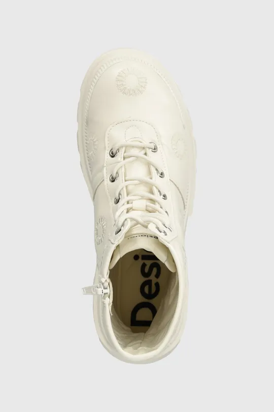 biela Kožené členkové topánky Desigual