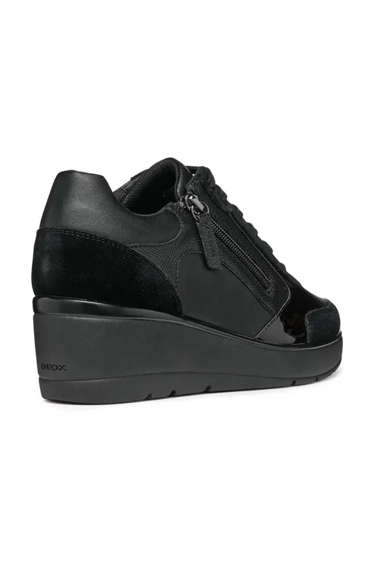 μαύρο Δερμάτινα αθλητικά παπούτσια Geox D ILDE C