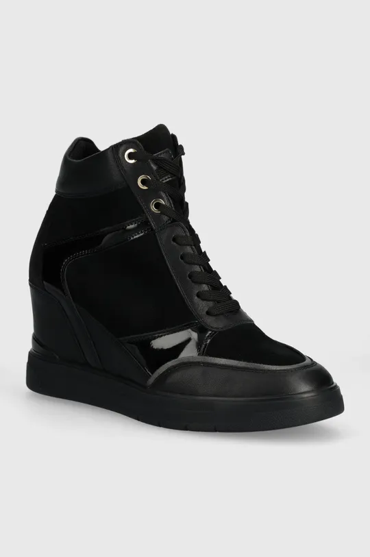 μαύρο Δερμάτινα αθλητικά παπούτσια Geox D MAURICA B Γυναικεία