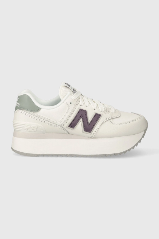 white New Balance leather sneakers WL574ZFG Women’s