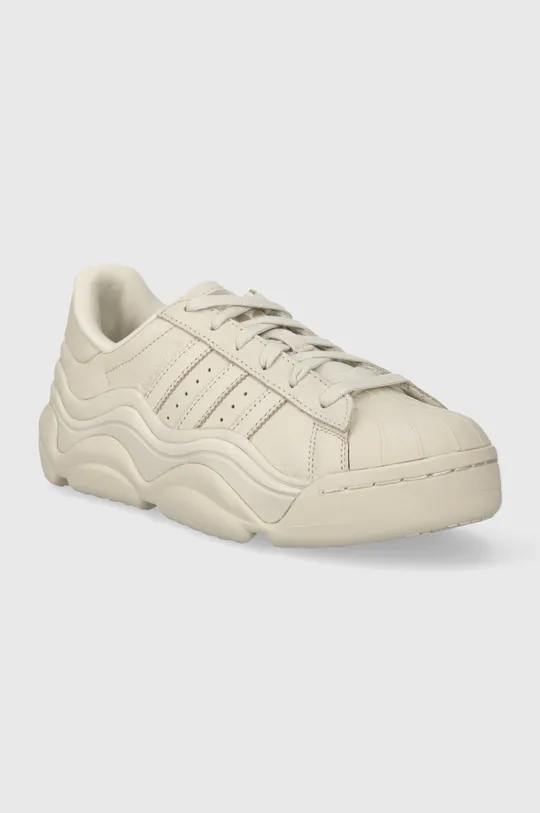 Кожаные кроссовки adidas Originals серый