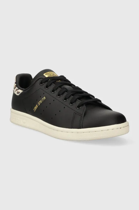 Δερμάτινα αθλητικά παπούτσια adidas Originals Stan Smith μαύρο