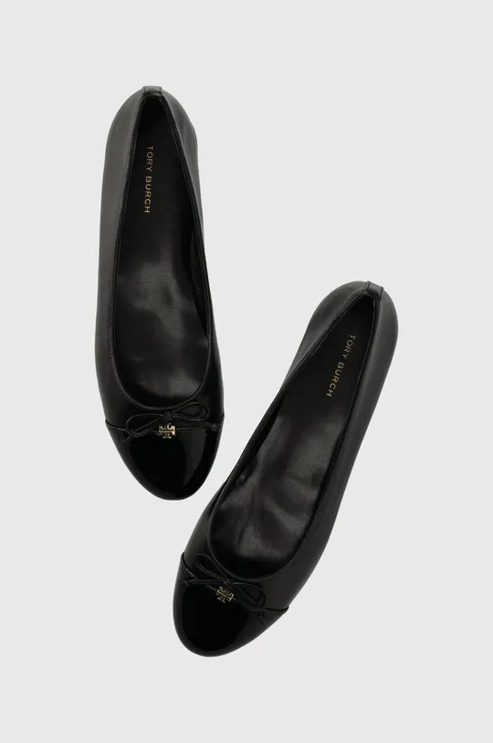 чёрный Кожаные балетки Tory Burch CAP-TOE BALLET Женский