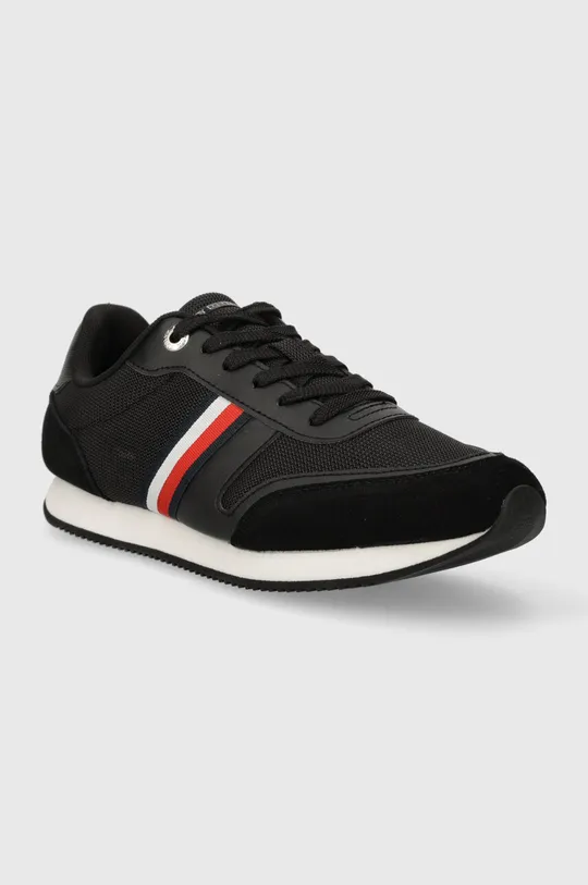 Tenisice Tommy Hilfiger ESSENTIAL STRIPES RUNNER crna