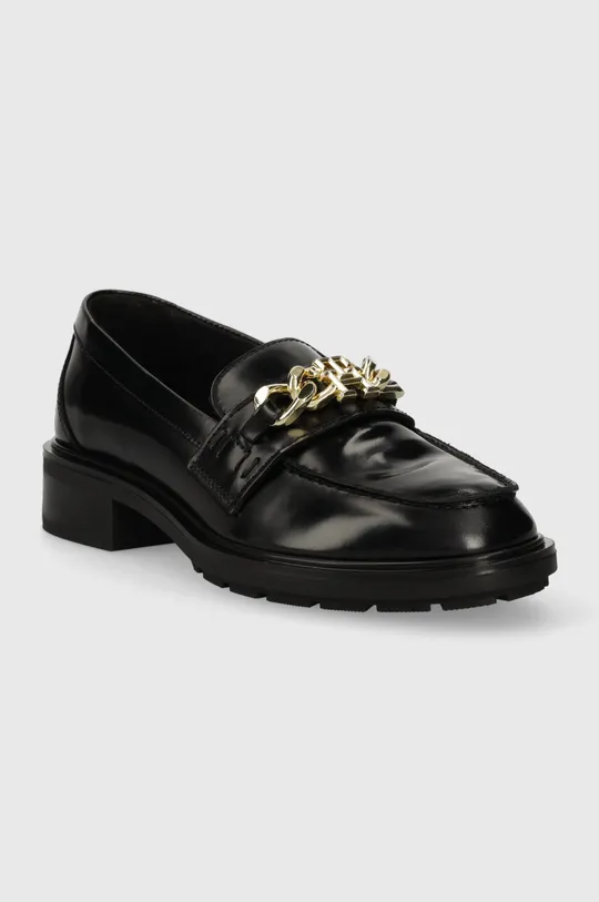Tommy Hilfiger mocassini in pelle TH CHAIN LOAFER nero