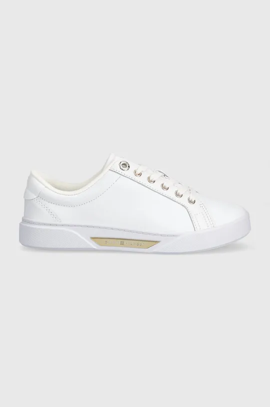 λευκό Δερμάτινα αθλητικά παπούτσια Tommy Hilfiger GOLDEN HW COURT SNEAKER Γυναικεία