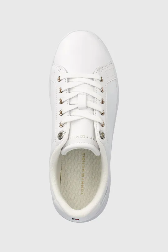 λευκό Δερμάτινα αθλητικά παπούτσια Tommy Hilfiger GOLDEN HW COURT SNEAKER