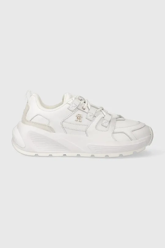bianco Tommy Hilfiger sneakers in pelle TH PREMIUM RUNNER LTHR Donna