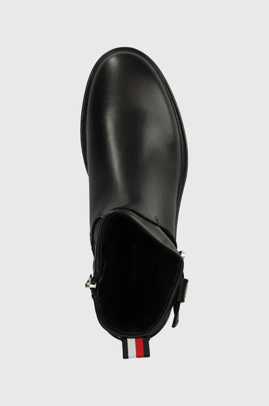 чорний Шкіряні черевики Tommy Hilfiger BELT BOOTIE LEATHER