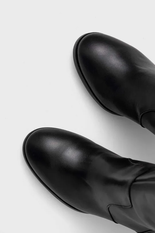 μαύρο Δερμάτινες μπότες Tommy Hilfiger FEMININE TH HARDWARE LONGBOOT