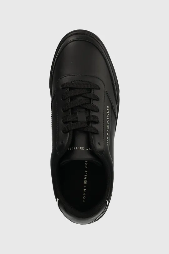 μαύρο Δερμάτινα αθλητικά παπούτσια Tommy Hilfiger TH ELEVATED CLASSIC SNEAKER