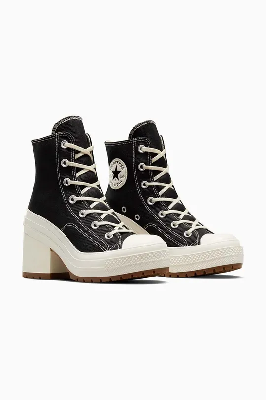 Πάνινα παπούτσια Converse Chuck 70 De Luxe Heel μαύρο